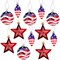 12-Pack Patriotic Hanging Ball Ornaments for 4th of July & Independence Day